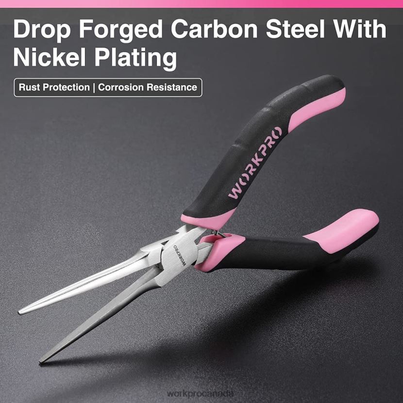 Pink WORKPRO 6 Pcs Mini Pliers Set with Pouch Tool ZNRDXV65