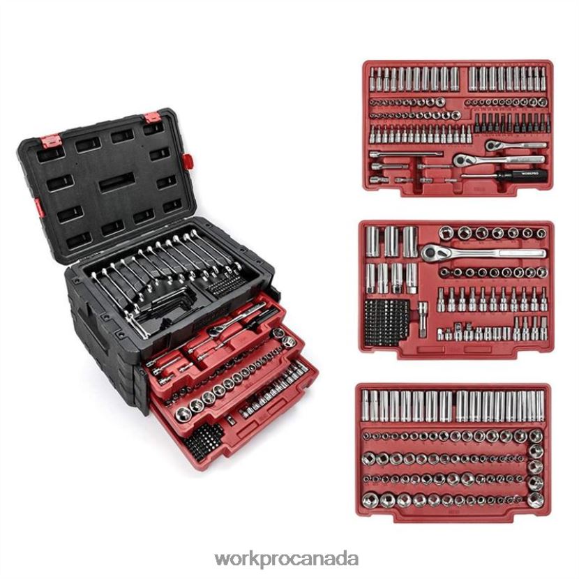 Useful WORKPRO 450 Pcs Universal Professional Mechanics Tool Set with Heavy Duty Case Box Tool ZNRDXV306