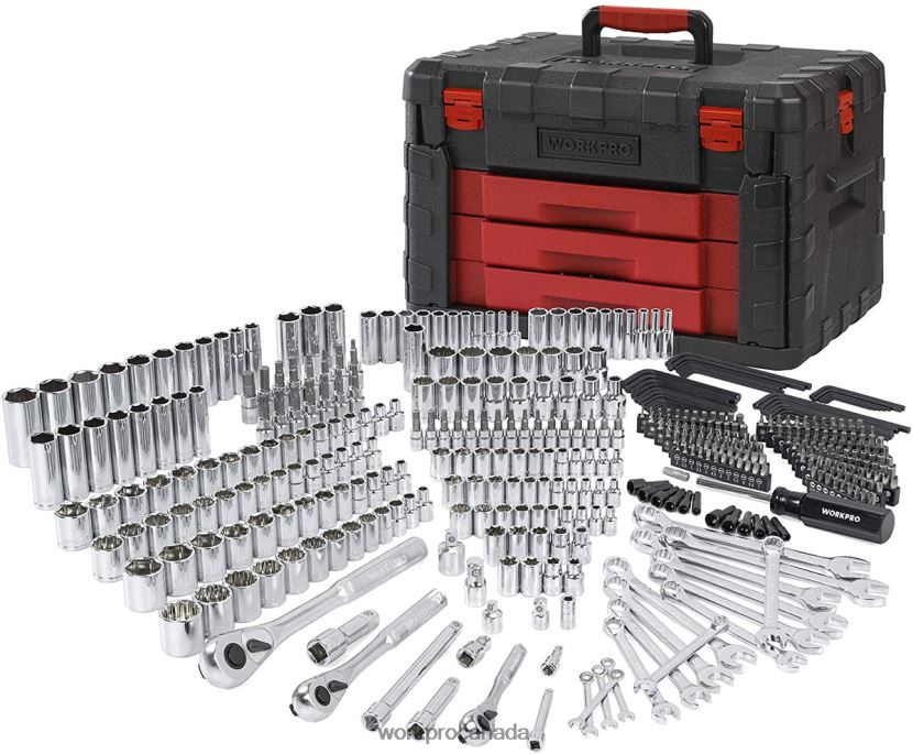 Useful WORKPRO 450 Pcs Universal Professional Mechanics Tool Set with Heavy Duty Case Box Tool ZNRDXV306