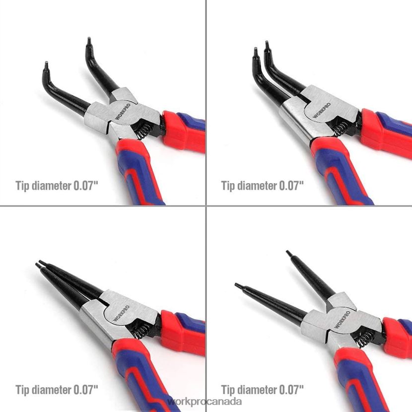 Useful WORKPRO 4 Pcs Snap Ring Pliers Set with Storage Pouch Tool ZNRDXV67