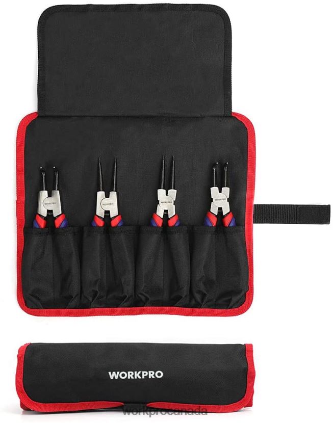 Useful WORKPRO 4 Pcs Snap Ring Pliers Set with Storage Pouch Tool ZNRDXV67
