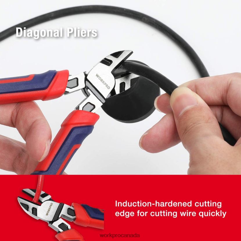Useful WORKPRO 5 Pcs Premium Cr-V Construction Pliers Set with Storage Pouch Tool ZNRDXV66