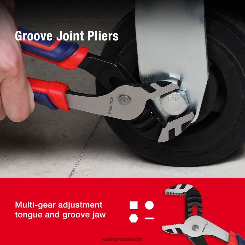 Useful WORKPRO 5 Pcs Premium Cr-V Construction Pliers Set with Storage Pouch Tool ZNRDXV66