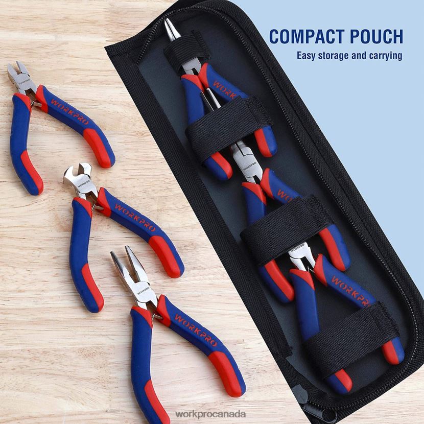 Useful WORKPRO 6 Pcs Mini Pliers Set with Pouch Tool ZNRDXV64