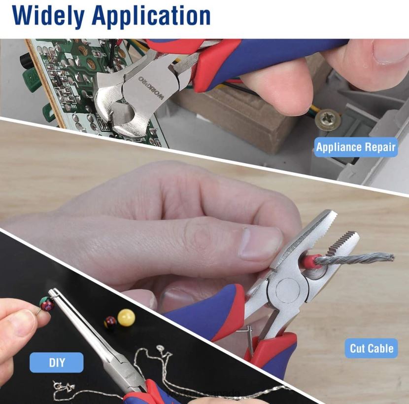 Useful WORKPRO 6 Pcs Mini Pliers Set with Pouch Tool ZNRDXV64