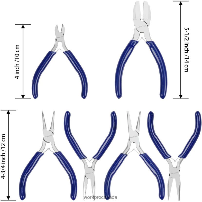 Useful WORKPRO 7 Pcs Jewelers Pliers Set with Easy Carrying Pouch Tool ZNRDXV78