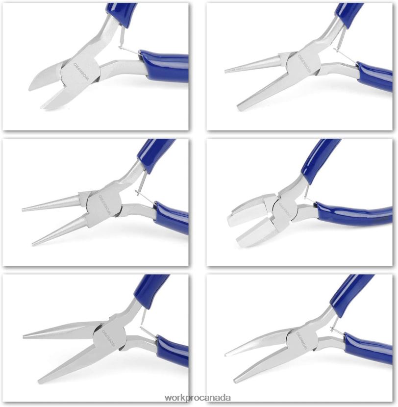 Useful WORKPRO 7 Pcs Jewelers Pliers Set with Easy Carrying Pouch Tool ZNRDXV78