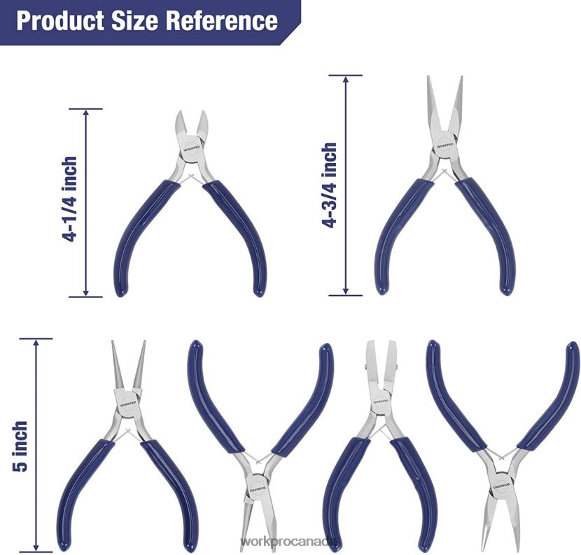 Useful WORKPRO 7 Pcs Jewelry Pliers Set for Jewelry Making Tools with Easy Carrying Pouch Tool ZNRDXV77