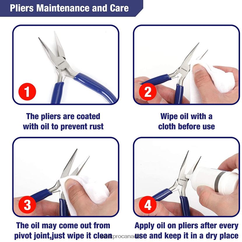 Useful WORKPRO 7 Pcs Jewelry Pliers Set for Jewelry Making Tools with Easy Carrying Pouch Tool ZNRDXV77
