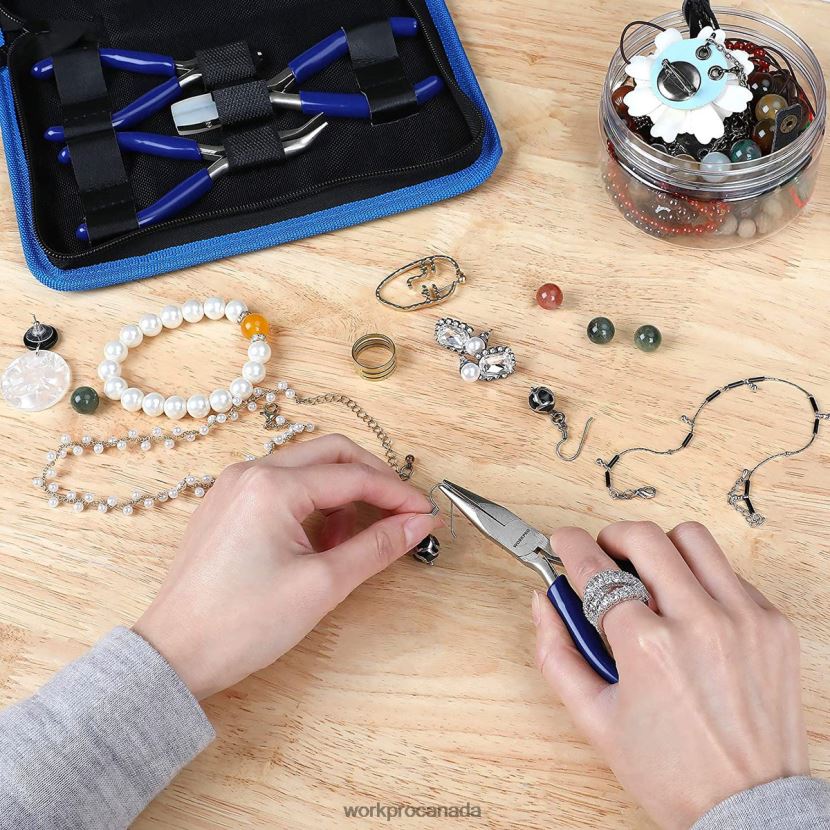 Useful WORKPRO 7 Pcs Jewelry Pliers Set for Jewelry Making Tools with Easy Carrying Pouch Tool ZNRDXV77