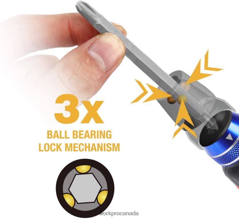Morden WORKPRO 12-in-1 Ratcheting Multi-Bit Quick-load Mechanism Screwdriver Tool ZNRDXV101