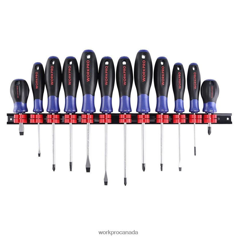 New WORKPRO 12 Pcs Magnetic Screwdrivers Set with Organizer Flat for Industrial Household Mechanics Repair Tool ZNRDXV99