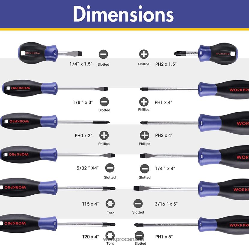New WORKPRO 12 Pcs Magnetic Screwdrivers Set with Organizer Flat for Industrial Household Mechanics Repair Tool ZNRDXV99