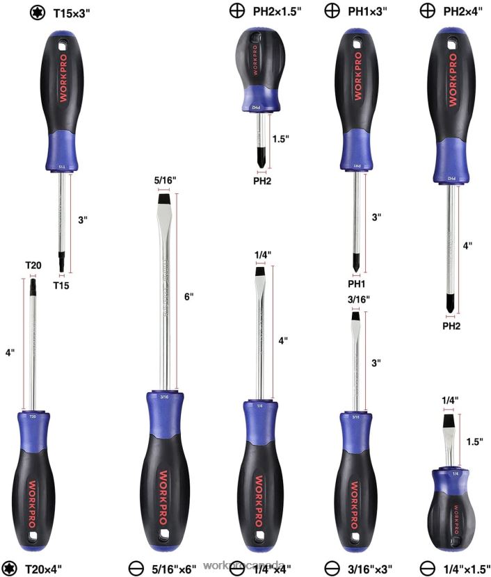 New WORKPRO Magnetic Screwdriver Set, 16 Pcs Torx Slotted Phillips Precision Screwdrivers with Magnetizer Tool ZNRDXV98