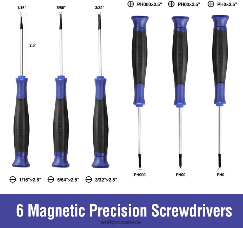 New WORKPRO Magnetic Screwdriver Set, 16 Pcs Torx Slotted Phillips Precision Screwdrivers with Magnetizer Tool ZNRDXV98