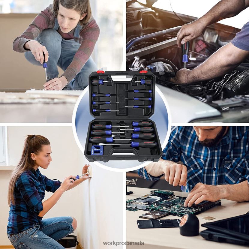 New WORKPRO Magnetic Screwdriver Set, 16 Pcs Torx Slotted Phillips Precision Screwdrivers with Magnetizer Tool ZNRDXV98