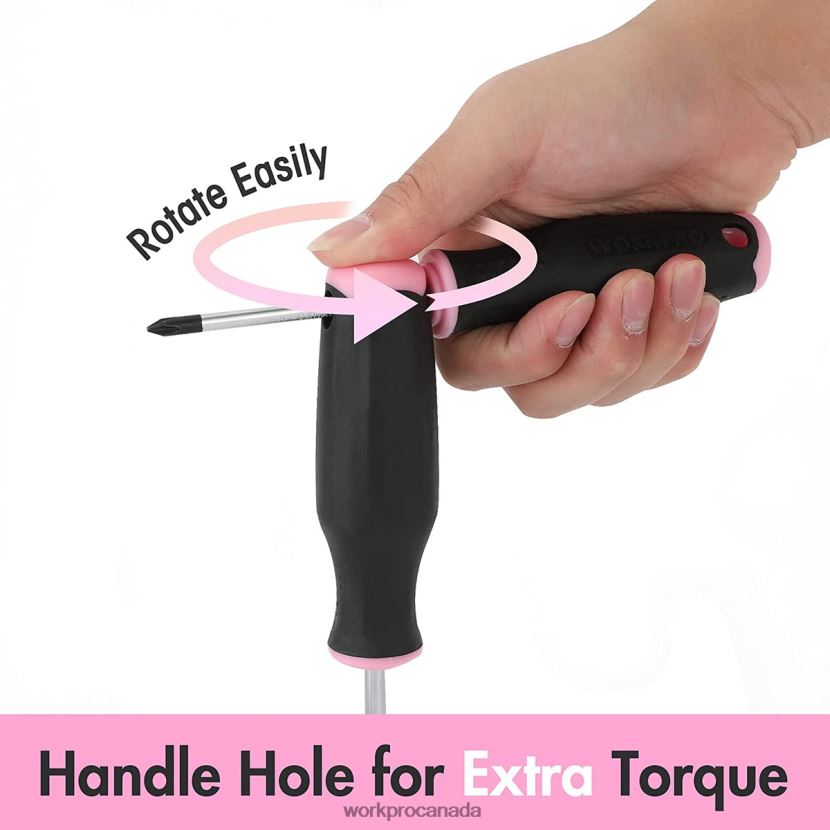 Pink WORKPRO 6 Pcs Magnetic Screwdrivers Set Tool ZNRDXV244