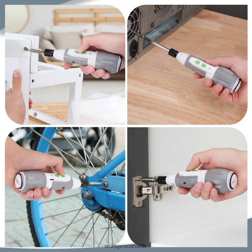 Pink/White WORKPRO Cordless 4V USB Rechargeable Lithium-ion Battery Screwdriver Kit Tool ZNRDXV236