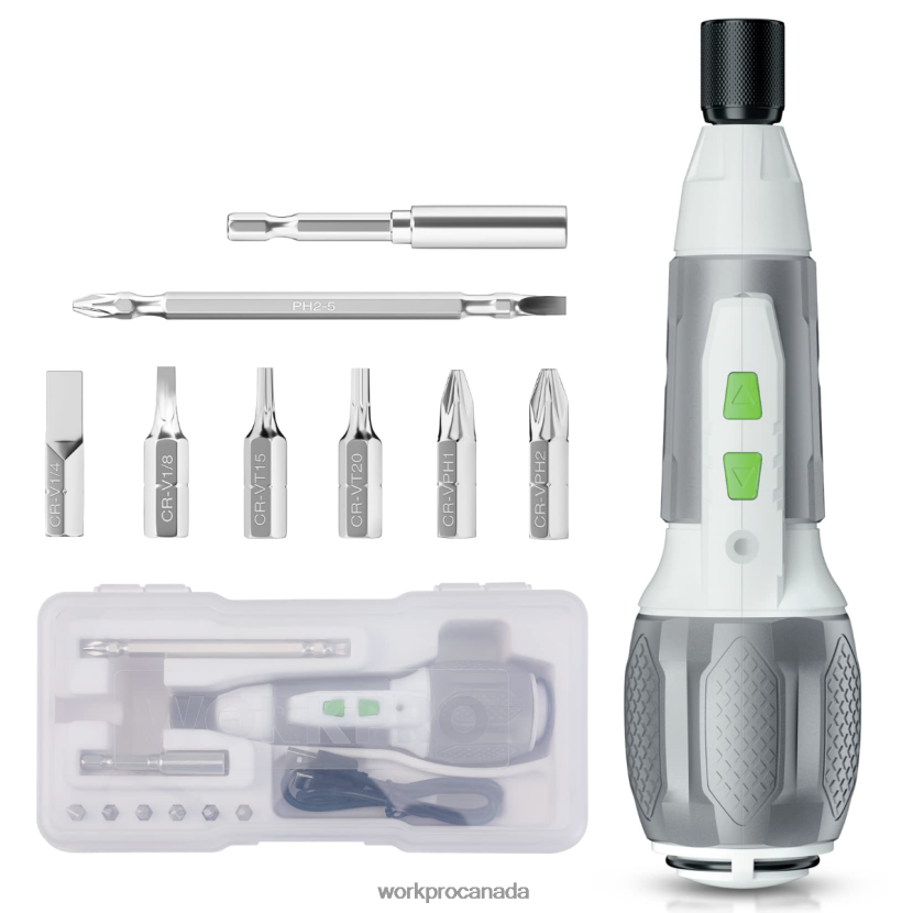 Pink/White WORKPRO Cordless 4V USB Rechargeable Lithium-ion Battery Screwdriver Kit Tool ZNRDXV236