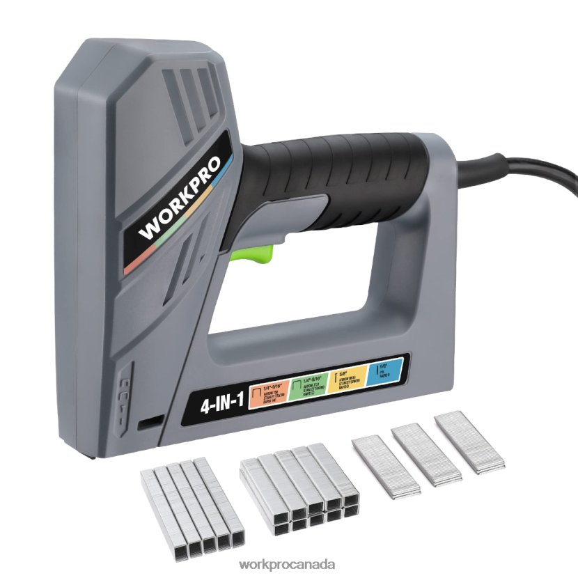 Helpful WORKPRO Electric Corded 4-in-1 Nail Gun, Including 3000PCS of Staples and Nails Tool ZNRDXV60