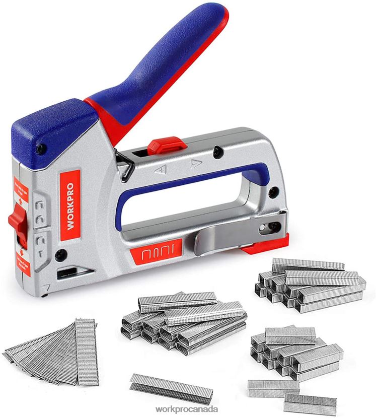 Helpful WORKPRO Heavy-Duty 4-in-1 Staple Gun Kit Manual Brad Nailer with 3000 Staples and 1000 Brad Nails Tool ZNRDXV57