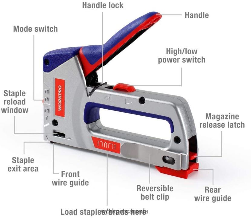 Helpful WORKPRO Heavy-Duty 4-in-1 Staple Gun Kit Manual Brad Nailer with 3000 Staples and 1000 Brad Nails Tool ZNRDXV57