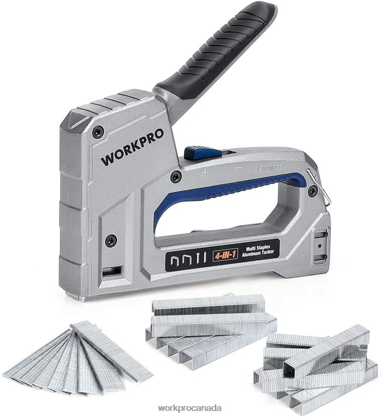 Helpful WORKPRO Nailer Heavy Duty 4 in 1 Aluminum Nailer with 2000 Staples Tool ZNRDXV58