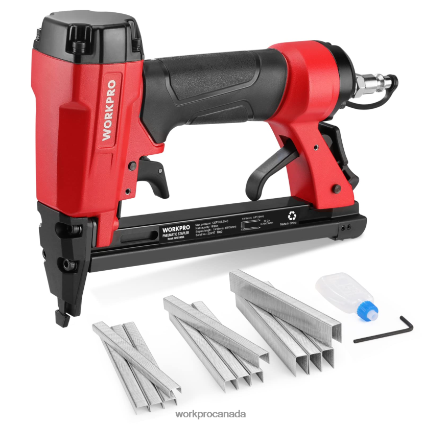 Morden WORKPRO Pneumatic Staple Gun, 8016/7116 Upholstery Stapler Tool ZNRDXV182
