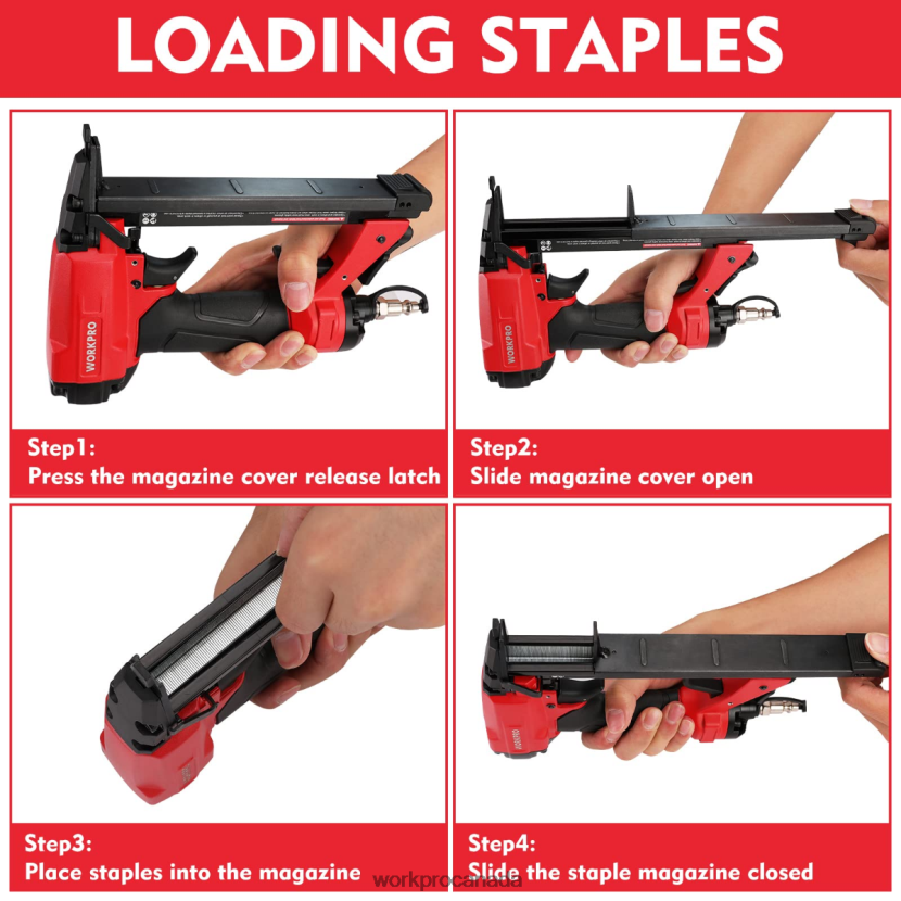 Morden WORKPRO Pneumatic Staple Gun, 8016/7116 Upholstery Stapler Tool ZNRDXV182