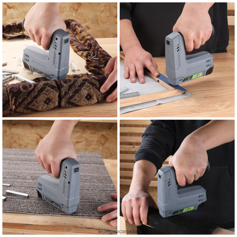 Pink/Gray WORKPRO 3.6V 2.0Ah Battery Powered Electric Cordless 2-in-1 Staple and Nail Gun Tool ZNRDXV265