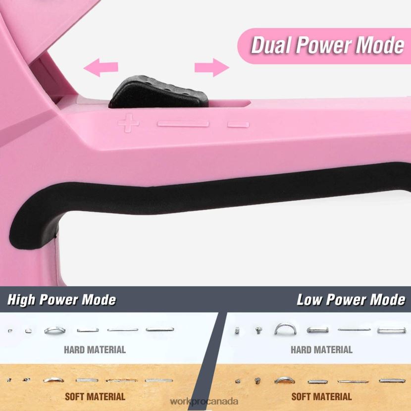 Pink/Grey WORKPRO 6-in-1 Manual Brad Nailer Upholstery Stapler Nail Gun Tool ZNRDXV59