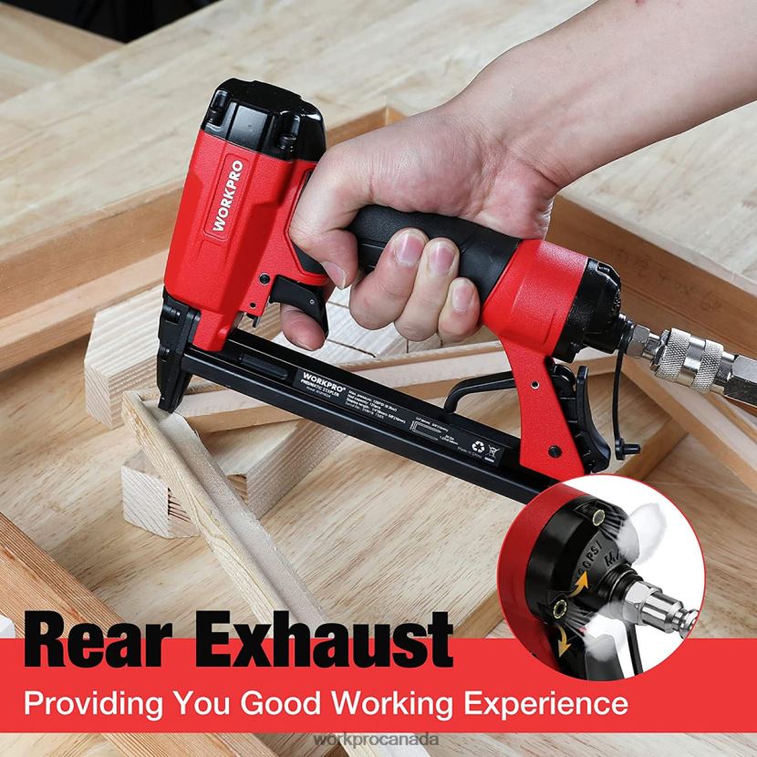 Useful WORKPRO Pneumatic 20 Gauge Staple Gun for Carpentry Woodworking and DIY Projects Tool ZNRDXV61