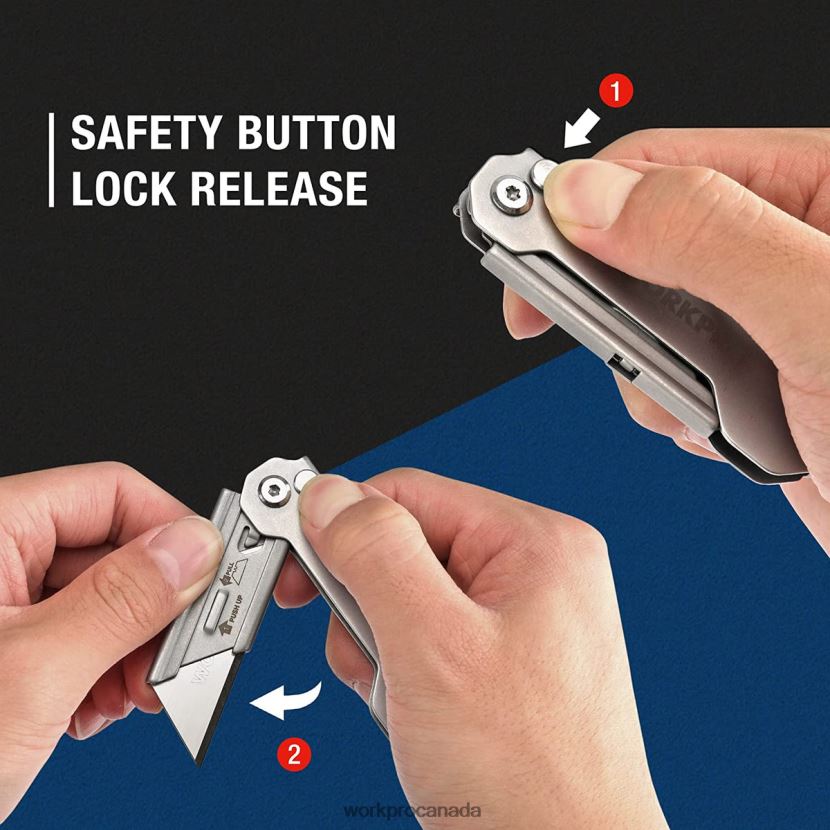 Helpful WORKPRO 3 PCS Folding Utility Knife Sets Quick Change Blades Box Cutter Tool ZNRDXV43
