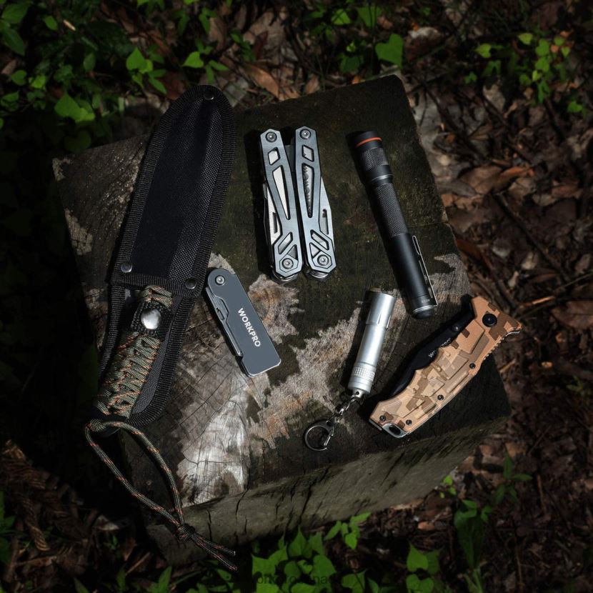 Morden WORKPRO 3 Pcs Quick Change Folding Pocket Utility Knife Set with Belt Clip Tool ZNRDXV45