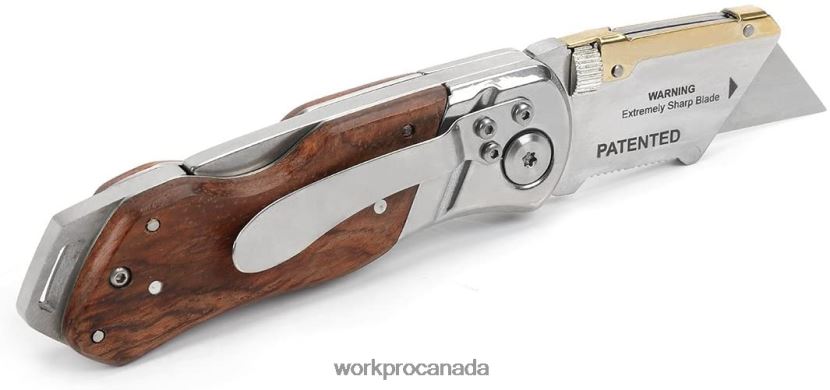 Morden WORKPRO Folding Utility Knife Wood Handle Heavy Duty Cutter Tool ZNRDXV39