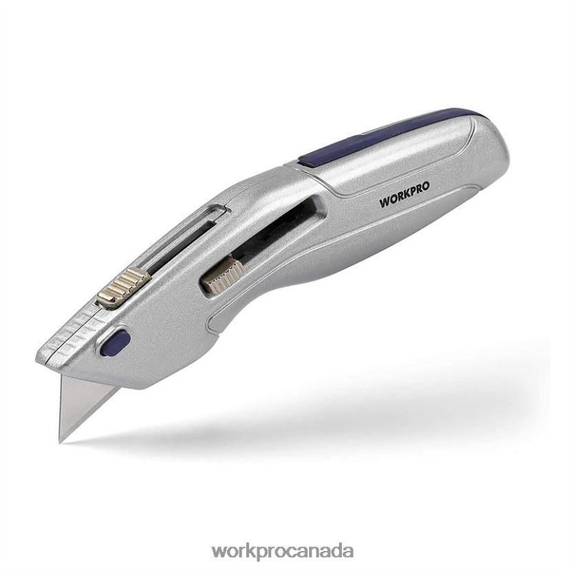 Morden WORKPRO Retractable Utility Knife and Self-retracting Safety Box with 2 Extra Blades Included Tool ZNRDXV41
