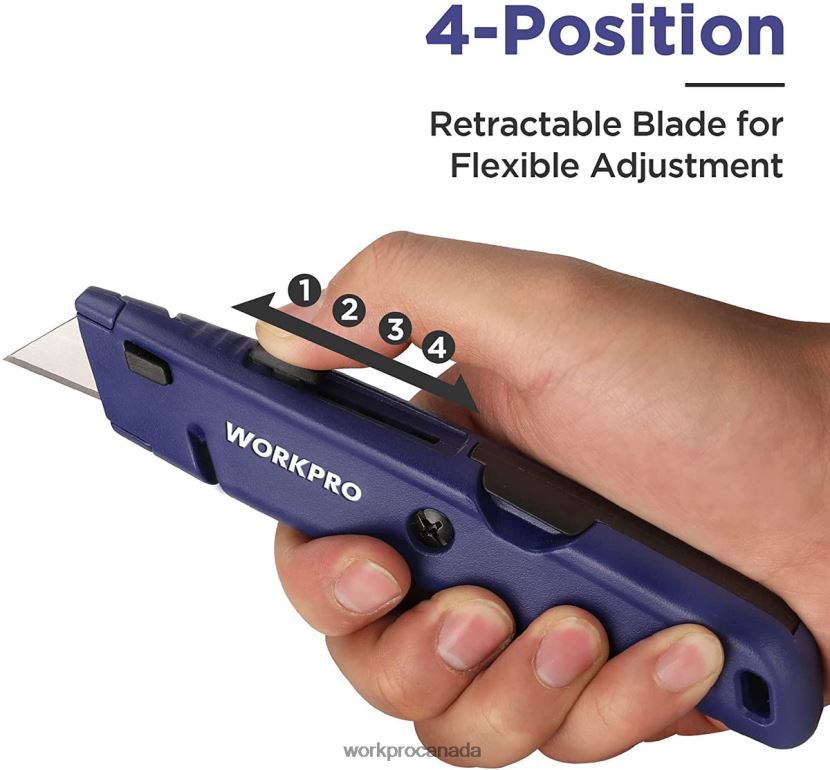 Morden WORKPRO Retractable Utility Knife with Extra Blade Storage, 2 Pack Quick-Change Box Cutters Tool ZNRDXV56