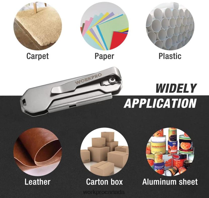 New WORKPRO Quick Change Folding Pocket Utility Knife Mini Stainless Steel Folding Knife with Belt Clip Tool ZNRDXV47