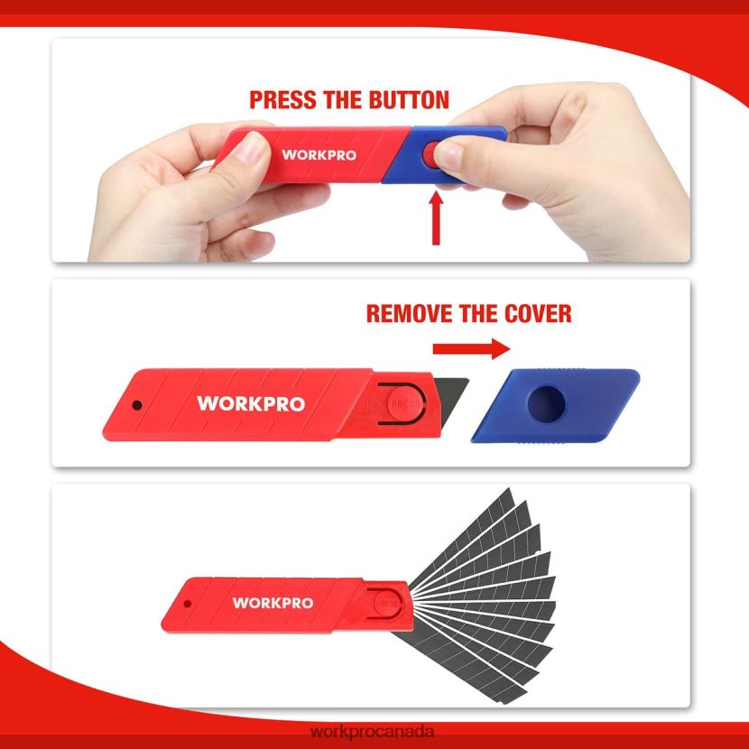 Useful WORKPRO 18mm Snap-off Blades SK5 Steel Replacement Blade Fits Pack of 100 Tool ZNRDXV53
