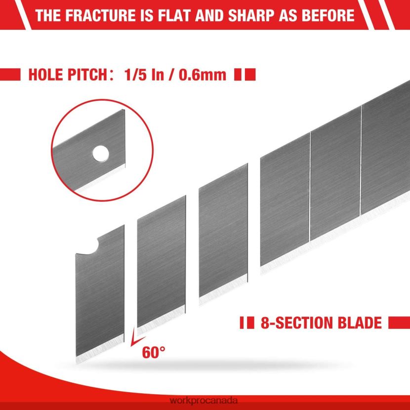 Useful WORKPRO 18mm Snap-off Blades SK5 Steel Replacement Blade Fits Pack of 100 Tool ZNRDXV53