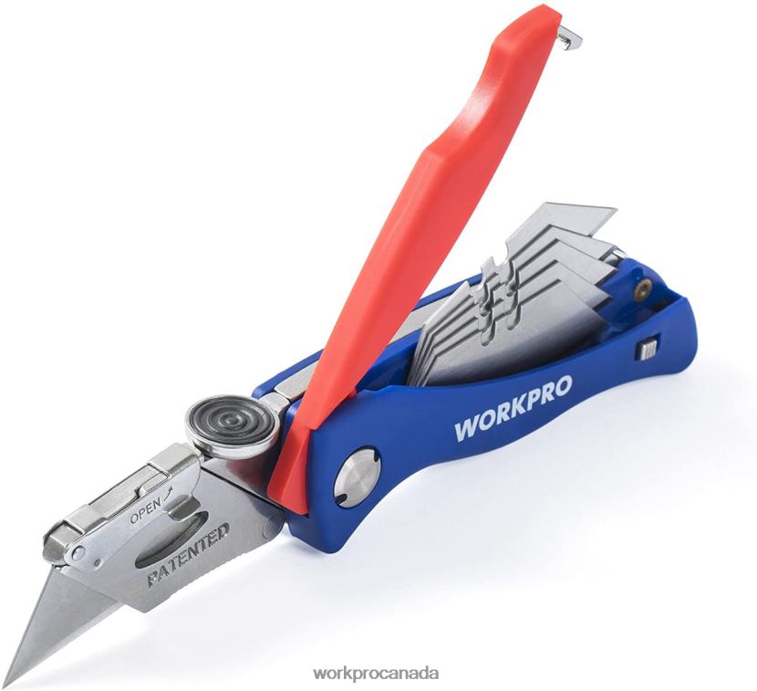 Useful WORKPRO Folding Utility Knife Quick-change Box Cutter Tool ZNRDXV50