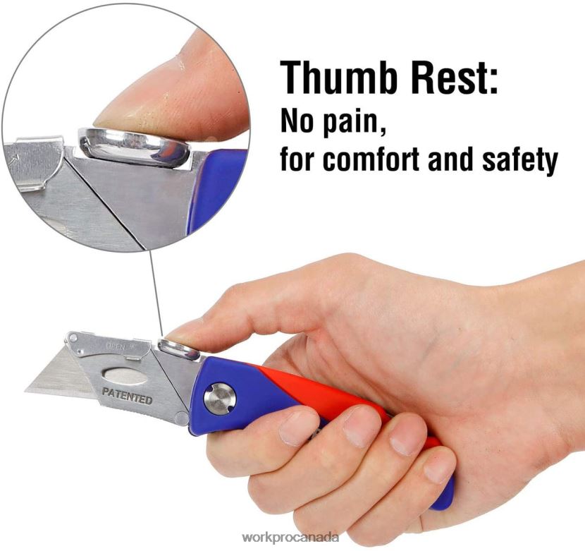 Useful WORKPRO Folding Utility Knife Quick-change Box Cutter Tool ZNRDXV50