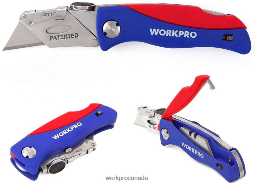Useful WORKPRO Folding Utility Knife Quick-change Box Cutter Tool ZNRDXV50