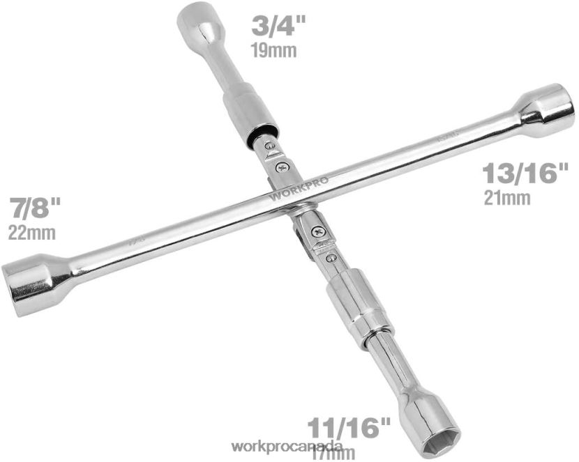 Helpful WORKPRO 14-Inch Universal Folding Lug 4-Way Cross Wrench Tool ZNRDXV90