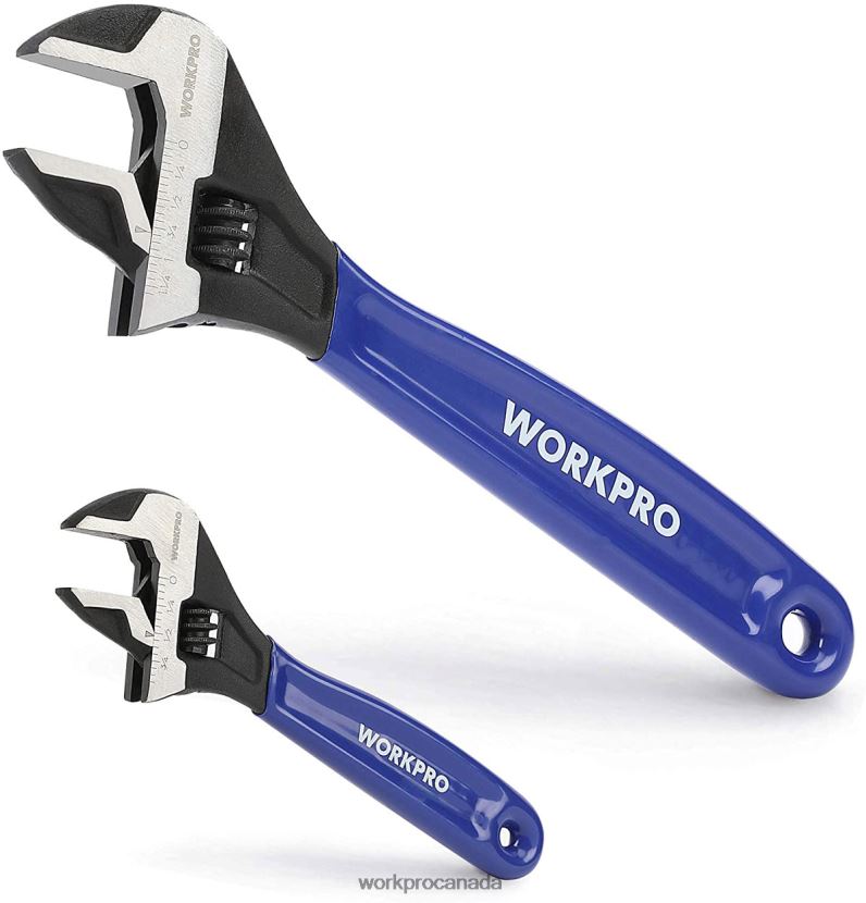 Helpful WORKPRO 2 Pcs Adjustable Wrench Set for Home GarageWorkshop and DIY Tool ZNRDXV87