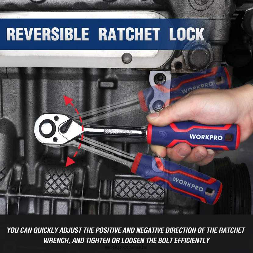 Helpful WORKPRO 3 Pcs Ratchet Set, Quick-Release Reversible 72-Tooth 40CR Steel Drive Socket Wrench Tool ZNRDXV91