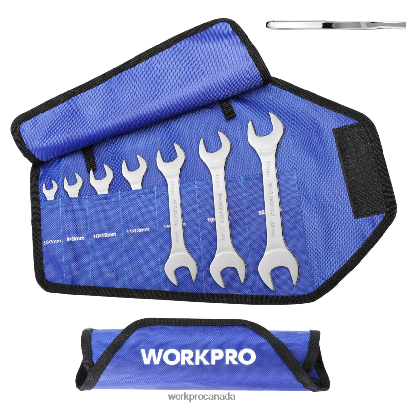 Helpful WORKPRO 7 Pcs Metric Super-Thin Wrench Set with Roll-up Organizer Pouch Tool ZNRDXV96