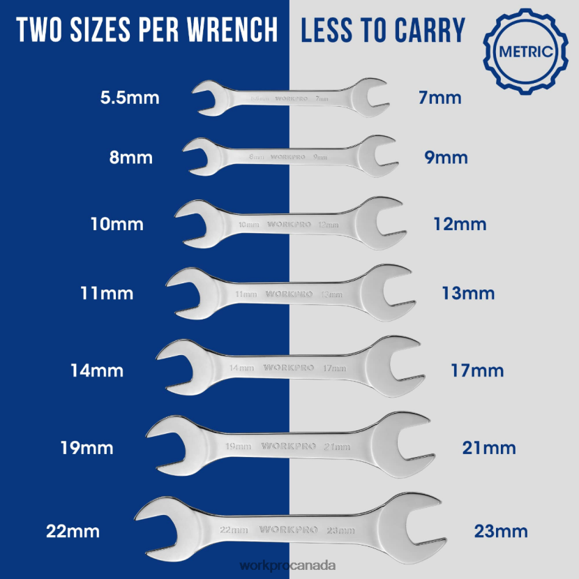 Helpful WORKPRO 7 Pcs Metric Super-Thin Wrench Set with Roll-up Organizer Pouch Tool ZNRDXV96
