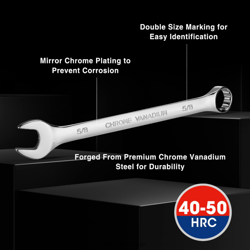 Morden WORKPRO 20 Pcs Metric & SAE Combination Cr-V 12-point Wrench Set Tool ZNRDXV93
