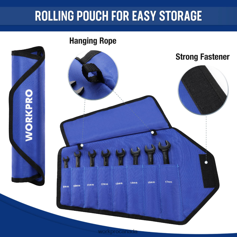 Morden WORKPRO 8 Pcs Ratcheting Combination Flex-Head Anti-Slip Wrench Set Tool ZNRDXV80